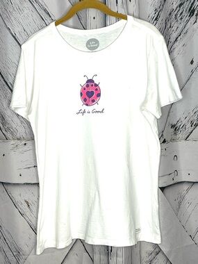 Life is Good Lovebug T-Shirt White M